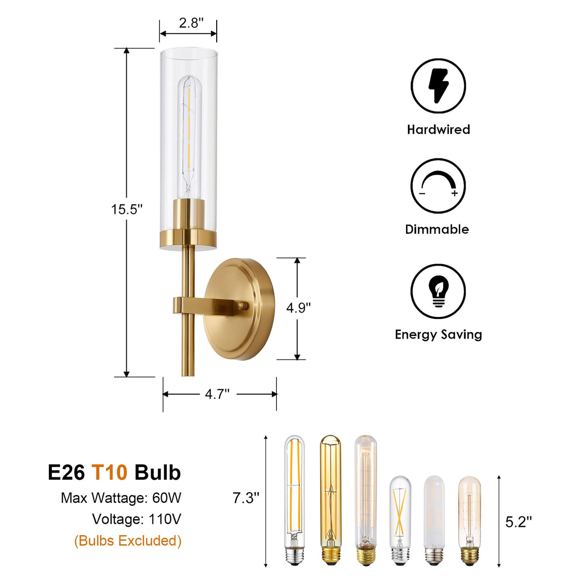 SANTOSTOCK dimmable lighting works with dimmable bulbs and dimmer switches for mood control