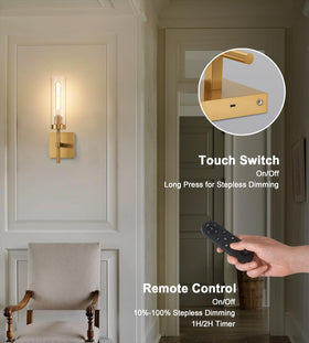 SantoStock remote-controlled sconce offering easy brightness adjustment