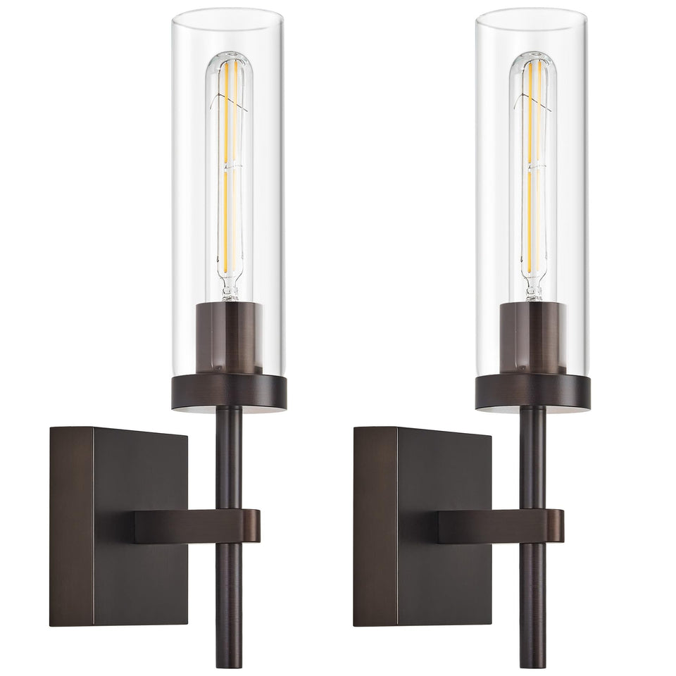SANTOSTOCK oil rubbed bronze wall sconce with remote for easy, adjustable living room lighting