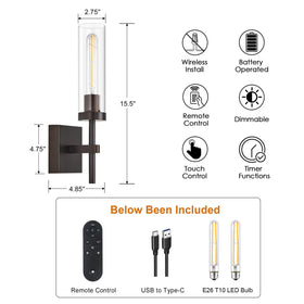 Metal frame and oil-rubbed bronze finish of SANTOSTOCK sconce for stylish decor