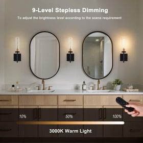 SANTOSTOCK two-pack wall sconces arranged for a hallway