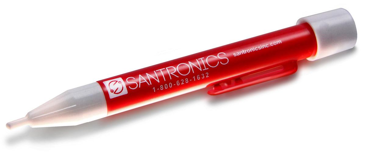 Santronics 3115 compact detector front view for quick checks in tight spaces.