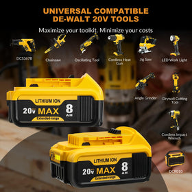 SANIU lithium-ion 8Ah extended-life battery for longer sessions.
