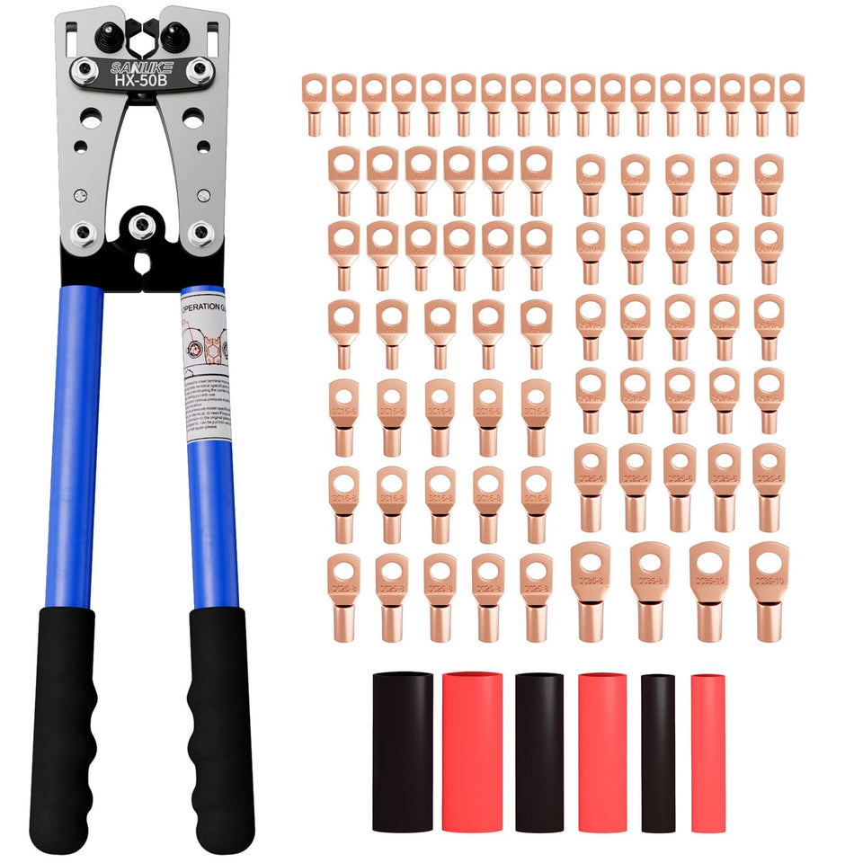 Sanuke crimping tool with ergonomic handle for comfortable long-use crimps