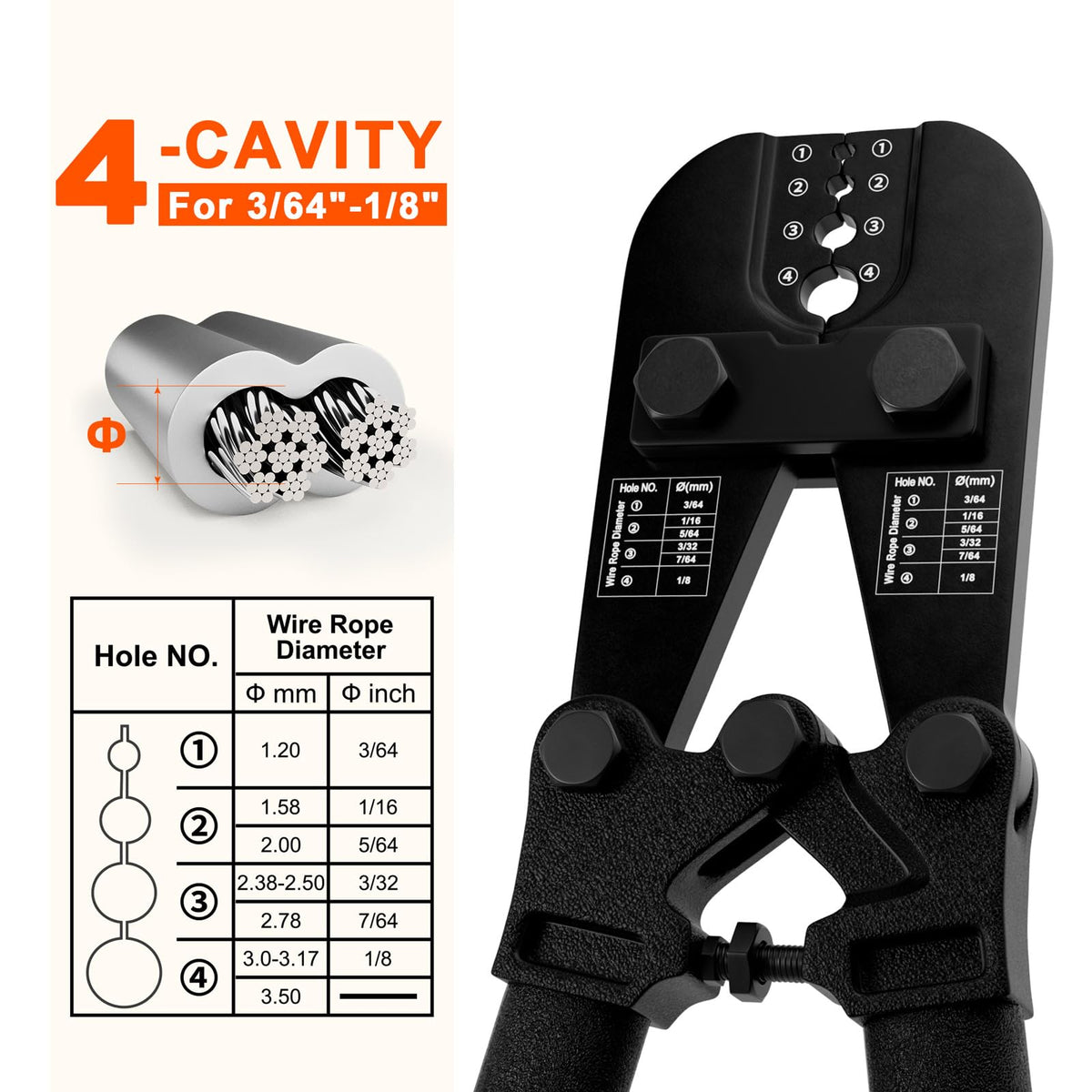 Sanuke premium crimper with heat-treated jaws for precise joins.