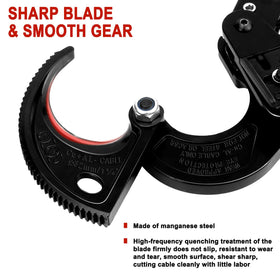 Sanuke cutter cutting copper cable illustrating precision and clean cut.
