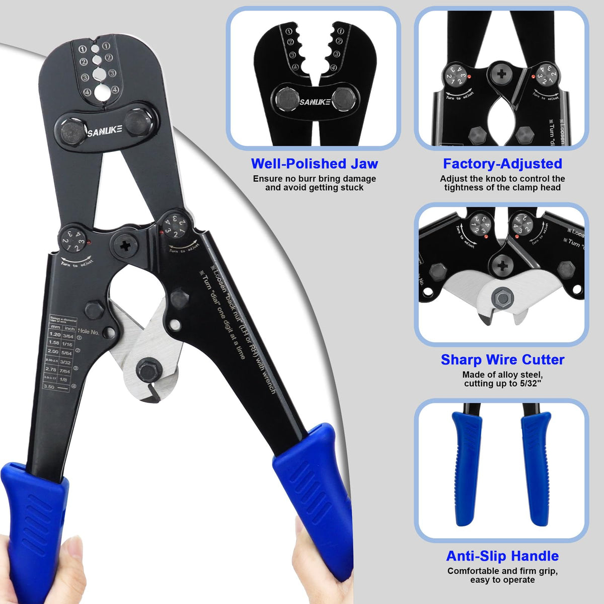 Sanuke toolkit with sleeves and tools for versatile rigging