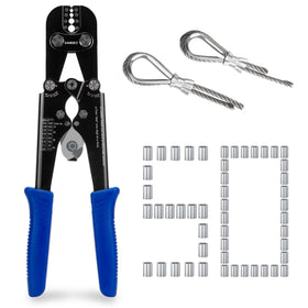 Sanuke wire rope crimping tool front view shows durable jaws for precise crimps