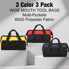 Sanwuta 3-pack tool bag red keeps essential tools within reach during repairs.