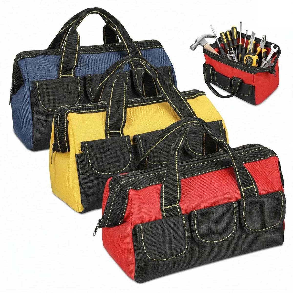 Sanwuta blue 3-pack tool bag for organized tool storage on the go.