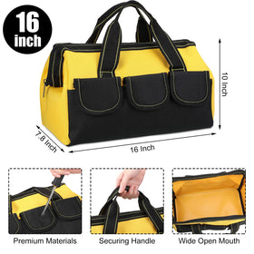 Sanwuta red 3-pack tool bag with sturdy bottom for heavy tools.