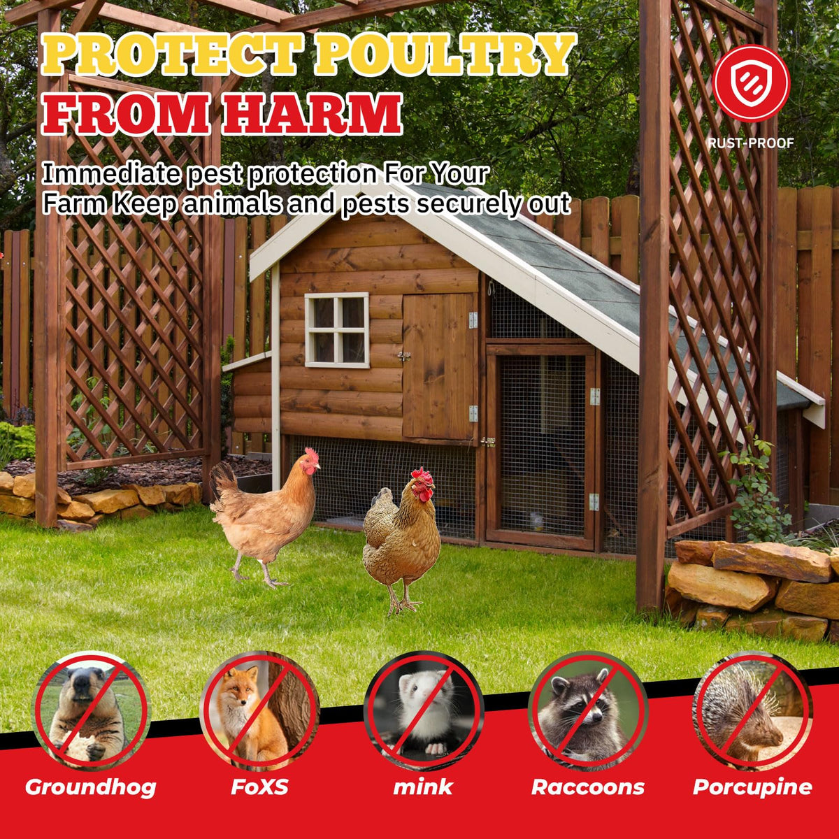 SANZEUS hardware cloth used for chicken coops and garden borders
