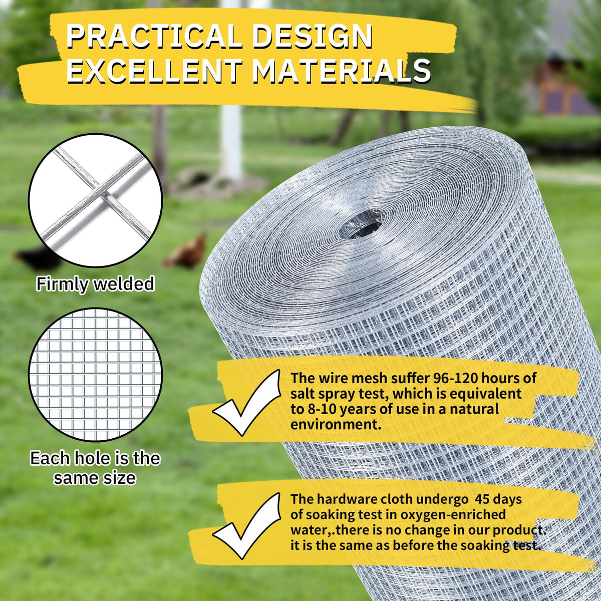 SANZEUS multipurpose garden mesh for coops, beds, and more