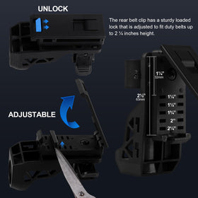 SAOPRKLER Sentinel-X1 360-degree rotating clip eases attachment and access.