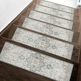 Sarben non-slip stair treads on wooden stairs offer secure grip and comfort