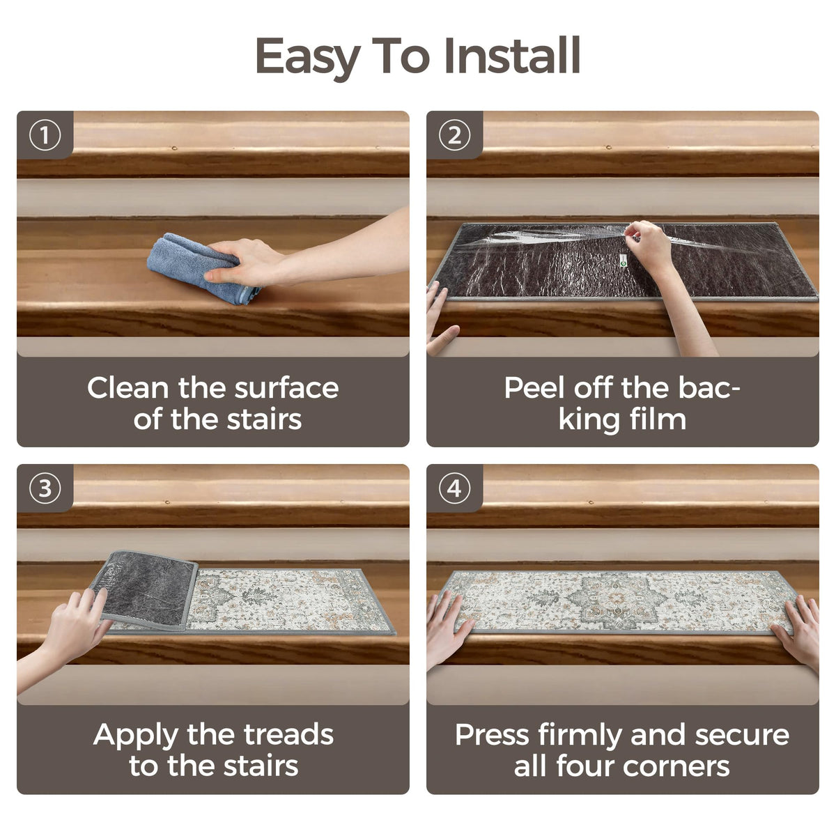 Sarben durable edges on wooden stairs for long-lasting wear