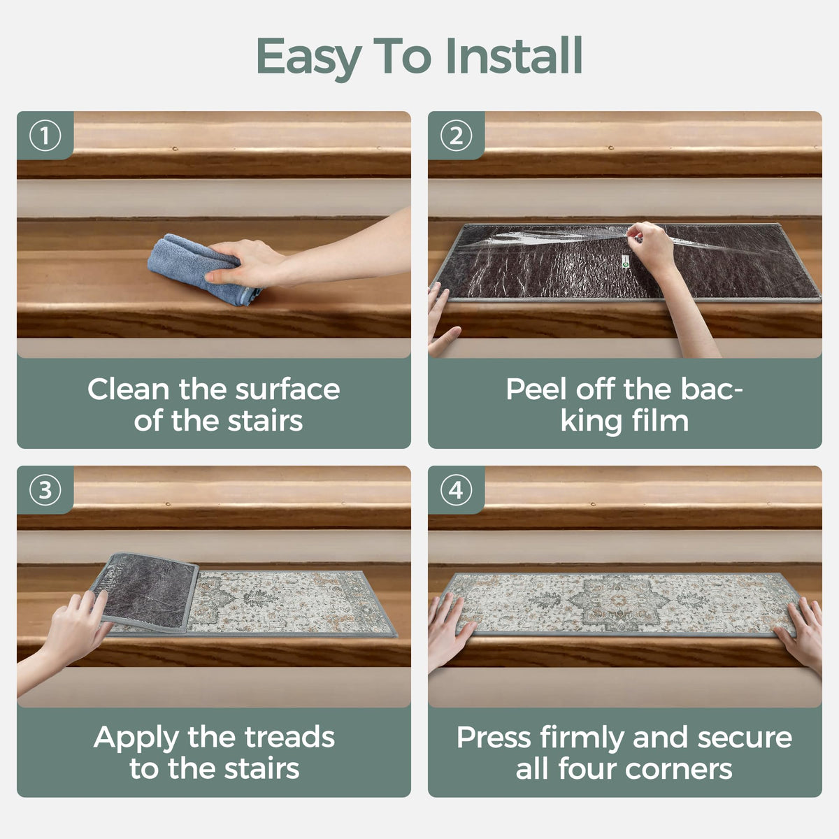 Washable Sarben stair treads maintain softness after cleaning