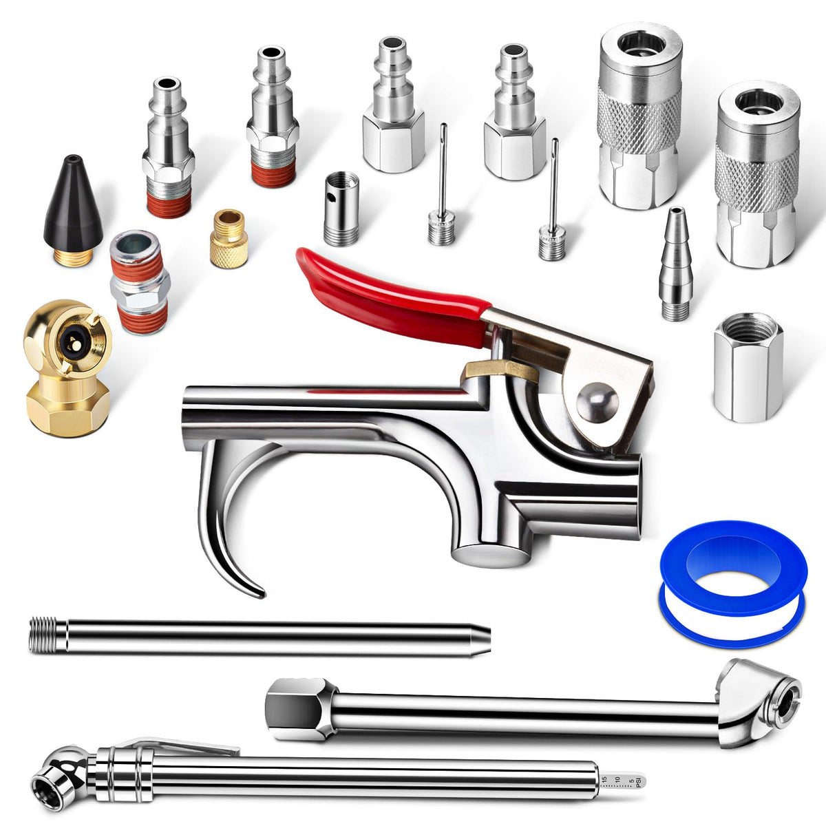 SARDVISA 20-piece air tool kit contents for versatile maintenance tasks