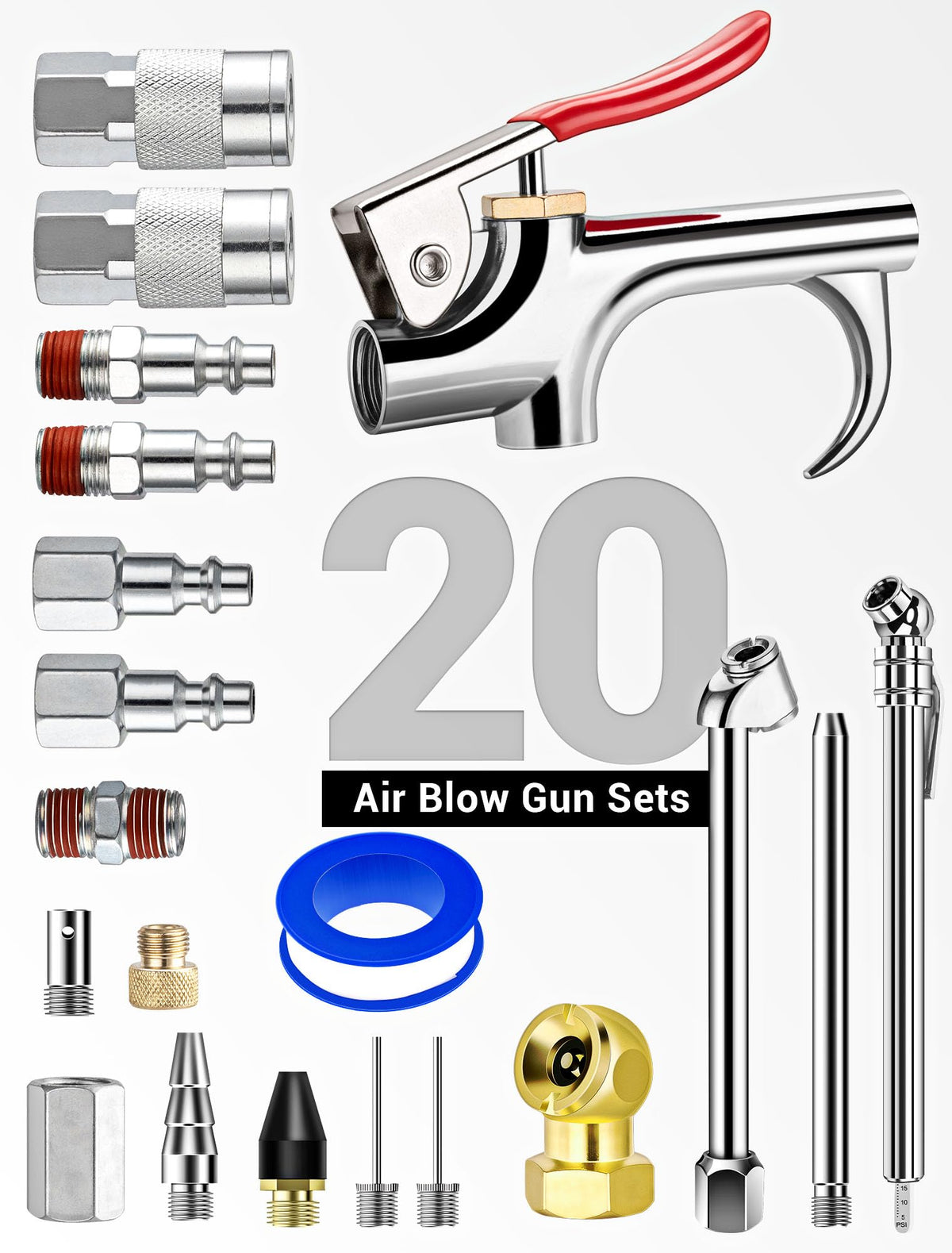 SARDVISA 1/4 in quick-connect fittings for fast tool changes