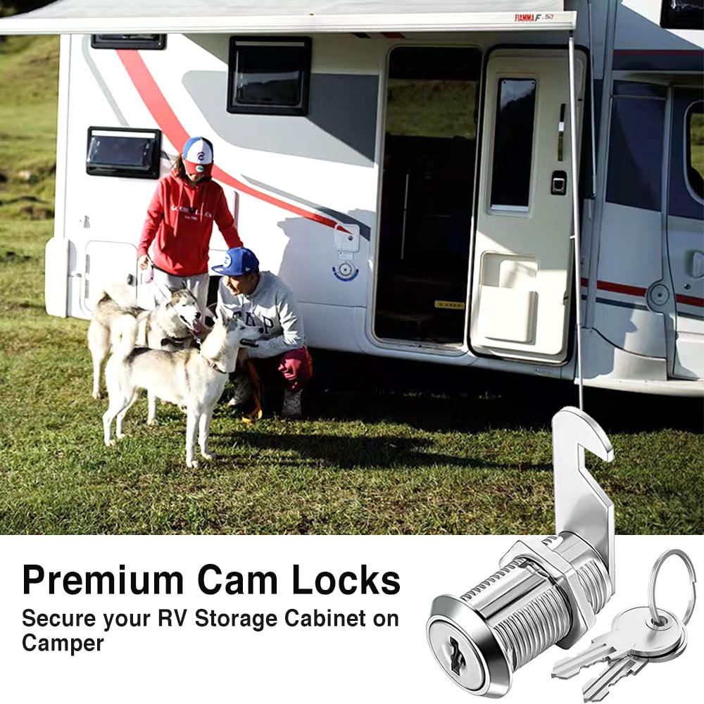 10-pack set includes locks, locking plates, and keys for simple replacement.