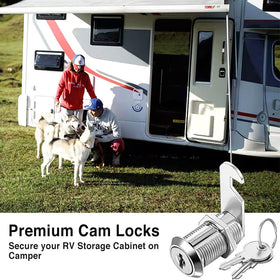 10-pack set includes locks, locking plates, and keys for simple replacement.
