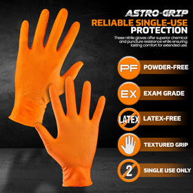 Dual-sided 3D cube grip texture enhances grip on liquids and greasy surfaces.