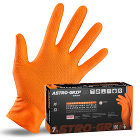SAS Astro-Grip gloves front view in orange for high visibility.
