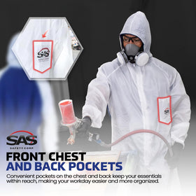 SAS Moonsuit back breathable cotton panel enhances comfort during long shifts.