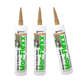 Sashco MorFlexx mortar repair beige tubes for seamless exterior restoration
