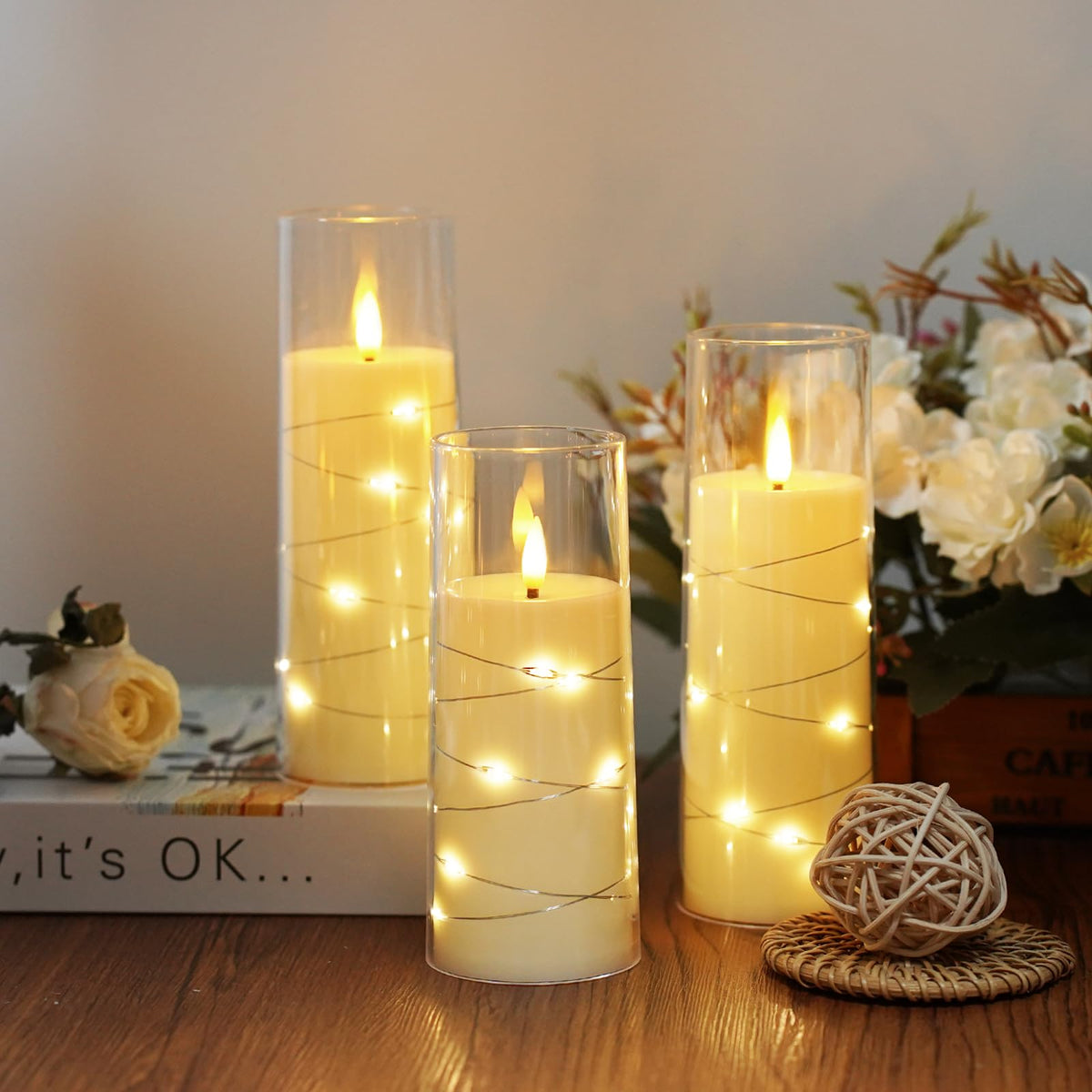Sasigeiaa safe flameless candles suitable for homes with kids and pets