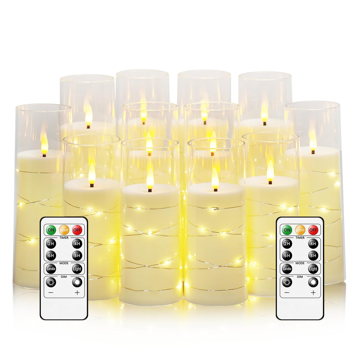 Sasigeiaa flameless candle with embedded star string creating cozy dining ambiance