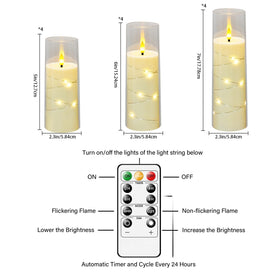 Sasigeiaa flameless candle showing safe, warm room lighting with stars