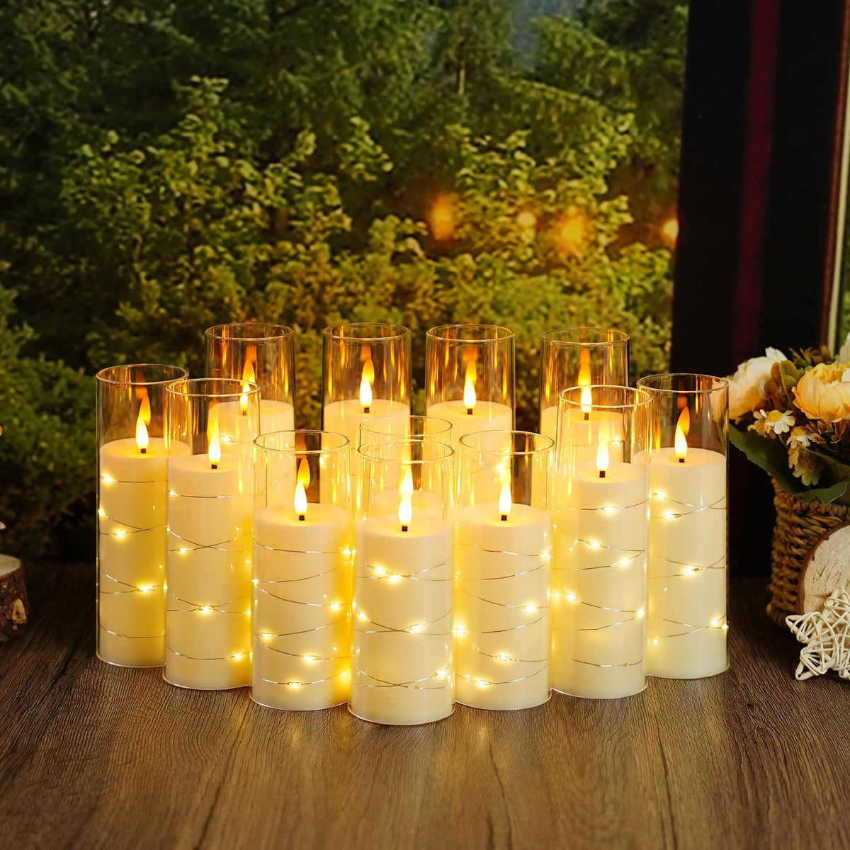Sasigeiaa candle remote control on a coffee table for convenient use