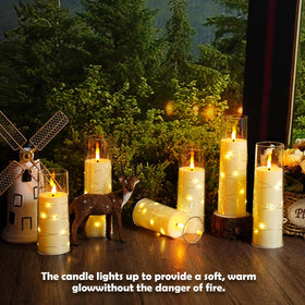 Sasigeiaa candles arranged in varied heights for a dynamic centerpiece