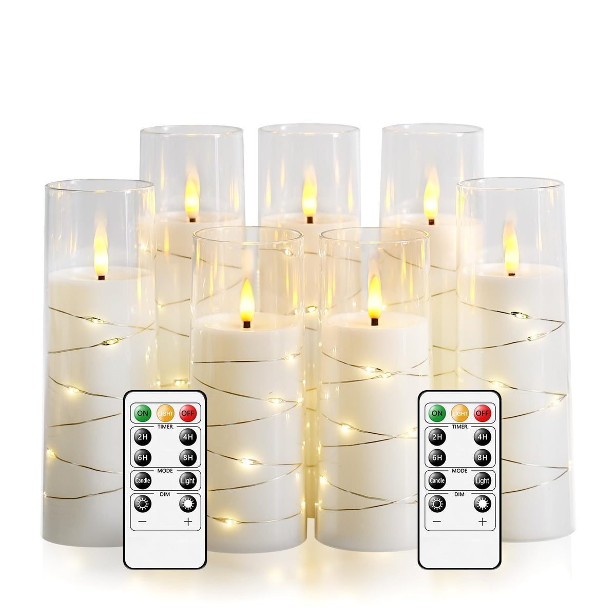 Sasigeiaa flameless candle with embedded star string for cozy glow.