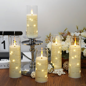 Sasigeiaa ivory pillar candles set of seven for versatile decor