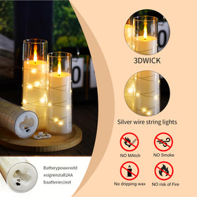 Sasigeiaa pillar candle with timer for automatic illumination.