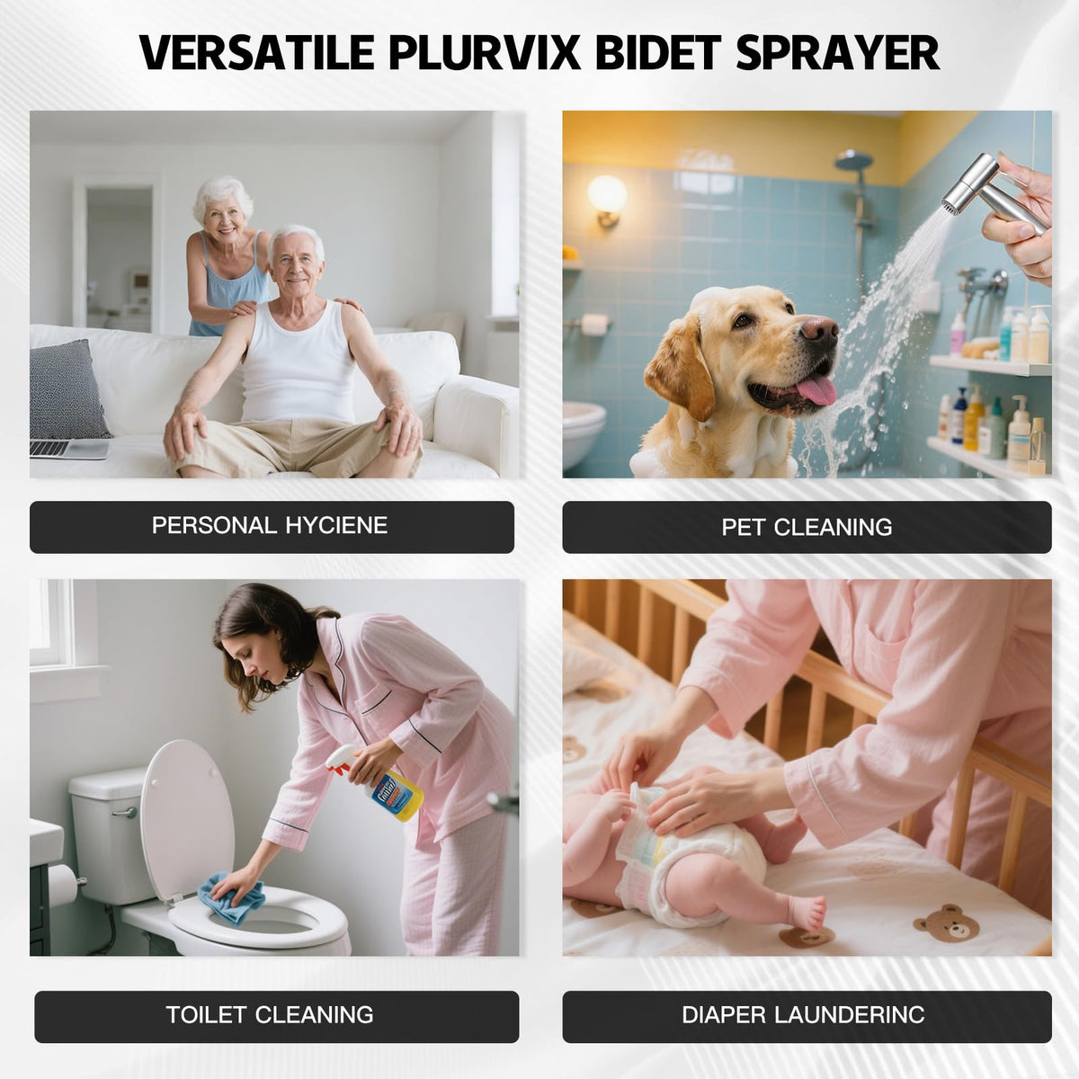 SassyAstra bidet sprayer adjustable jet and mist for personalized cleaning.