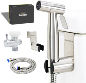 SassyAstra bidet sprayer hose assembly for quick, durable bathroom upgrade.
