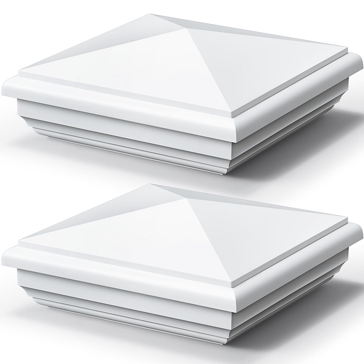 Sasylvia 2-piece 5x5 post cap top protects posts from moisture and wear.