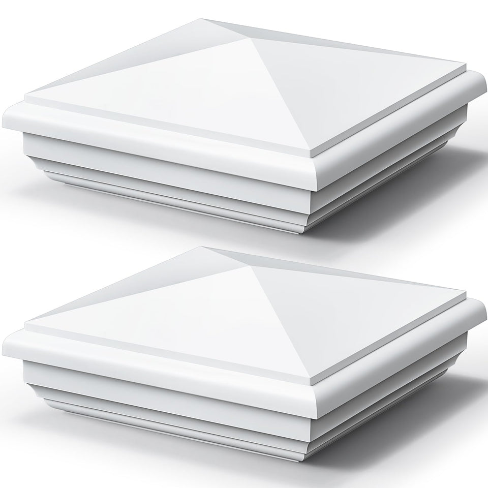 Sasylvia 2-piece 5x5 post cap top protects posts from moisture and wear.