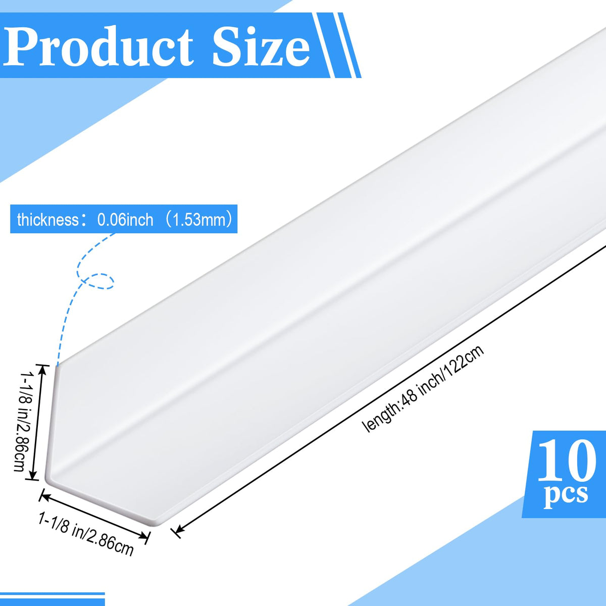 Sasylvia vinyl corner guards 48in durable coverage for high-traffic corners.