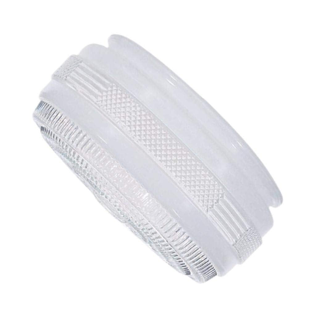 Satco white drum shade glass, 6-inch size, enhances lamp style and softens lighting.