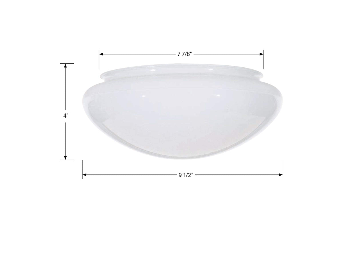 Satco mushroom glass shade for mushroom fixtures, durable replacement