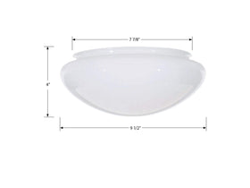 Satco mushroom glass shade for mushroom fixtures, durable replacement