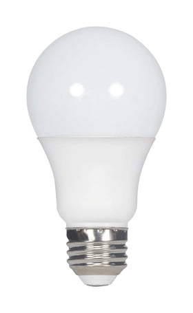 Satco S11410 bulb front view glowing warm light for cozy spaces.