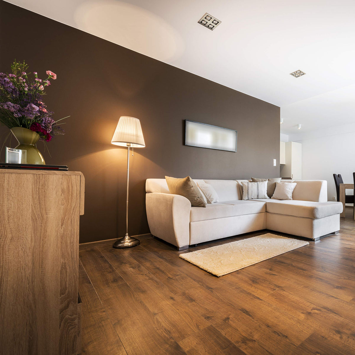 Satco S11410 emits 3000K warm white, ideal for living rooms.