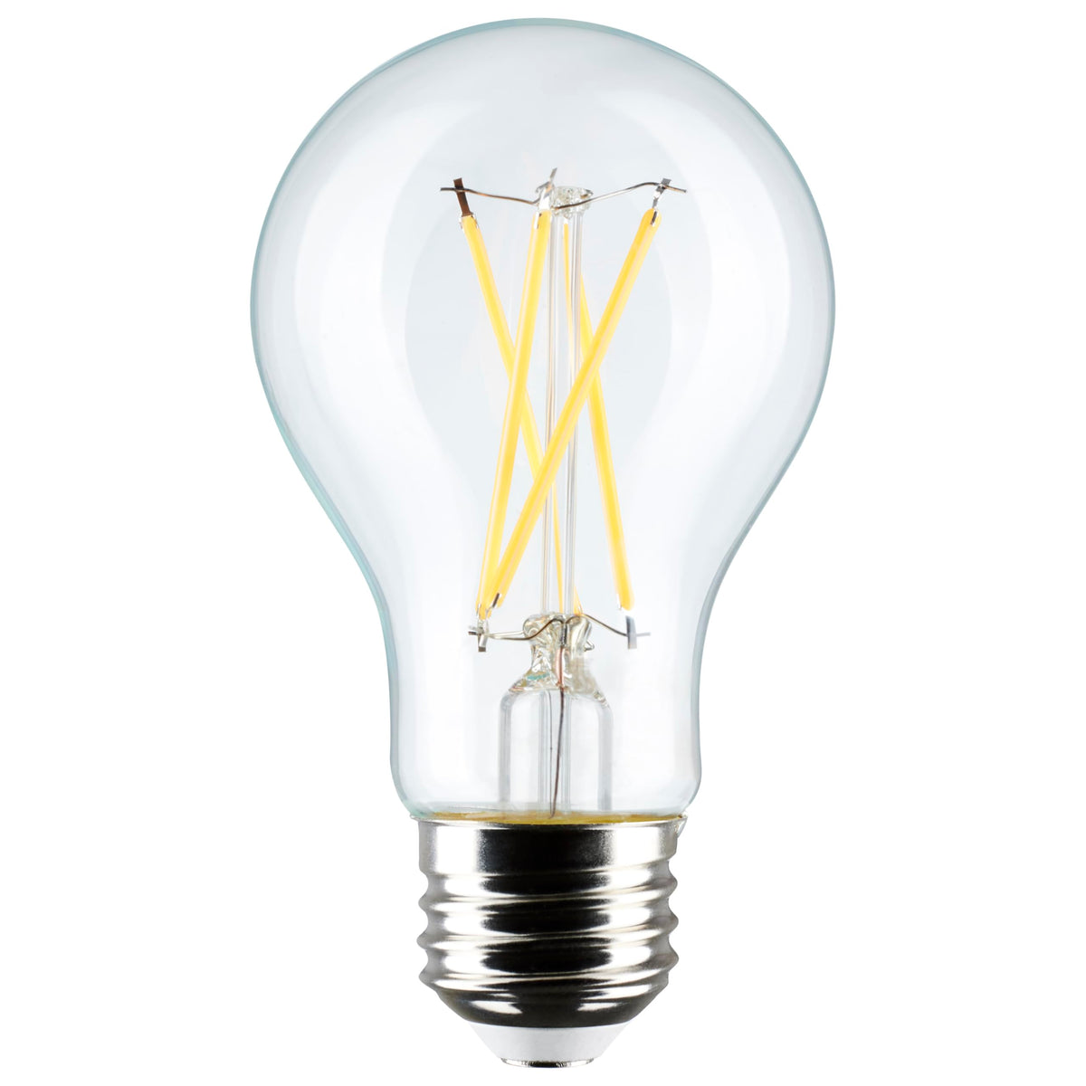 Satco S12462 clear 2700K LED bulb delivers warm, dimmable light for kitchens and baths
