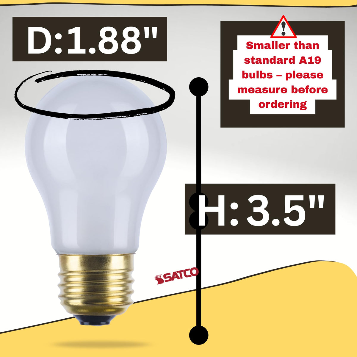 Satco S4881 with silicone coating for shatter-proof safety in appliances