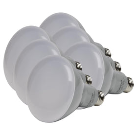 Satco S9621 9-5W BR30 LED bulb close-up showing energy efficiency